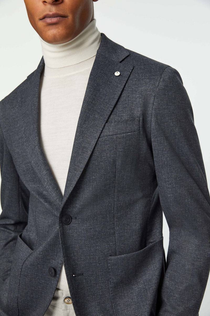 Lubiam Giacca Sam in jersey tecnico blu Giacca Sam in jersey tecnico blu Pezzi Unici