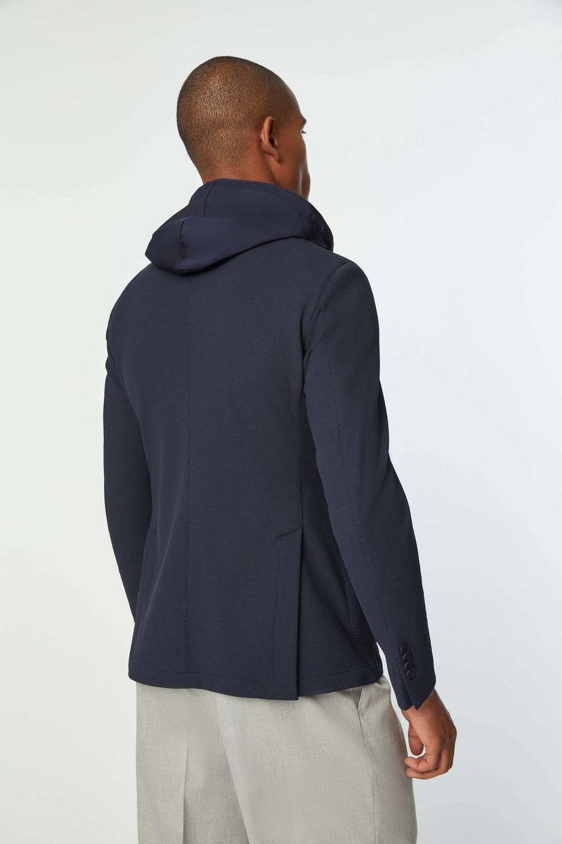 Lubiam Travel jacket con cappuccio blu Travel jacket con cappuccio blu Negozi Online