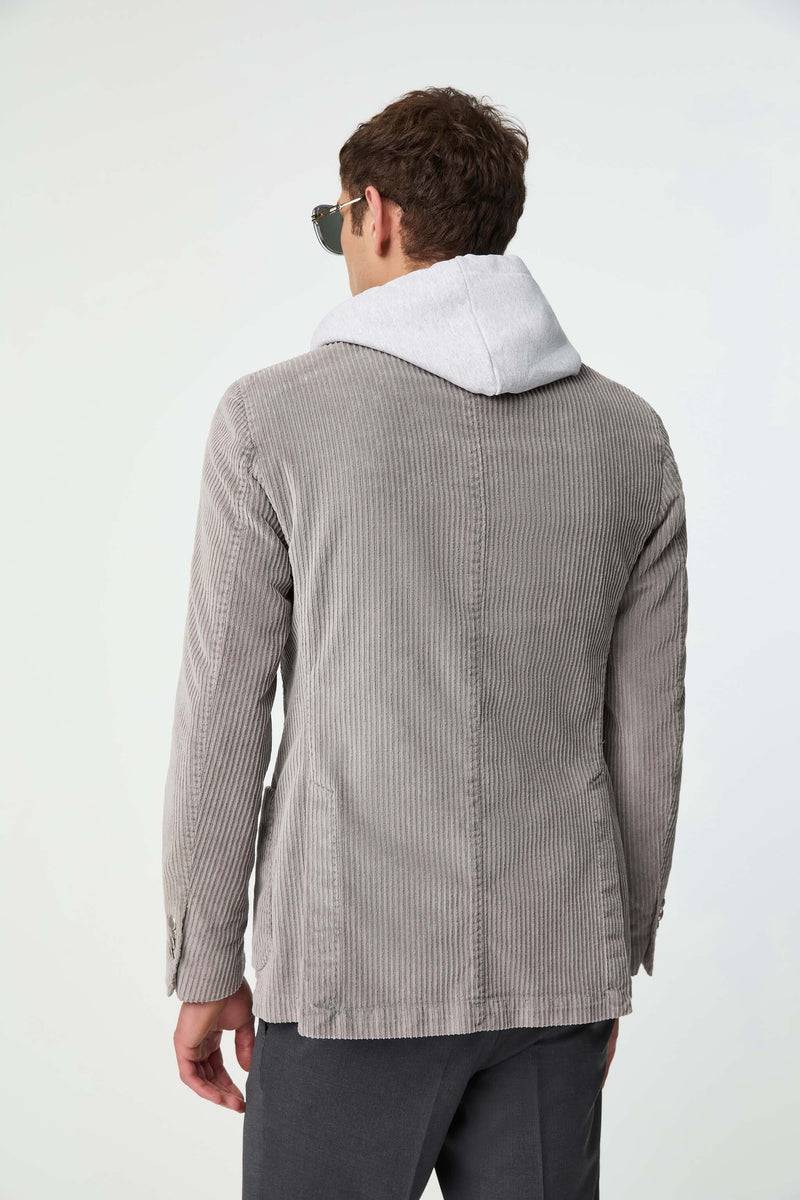 Lubiam Giacca TOM doppiopetto tinto capo grigio ghiaccio Giacca TOM doppiopetto tinto capo grigio ghiaccio Promozione Limitata