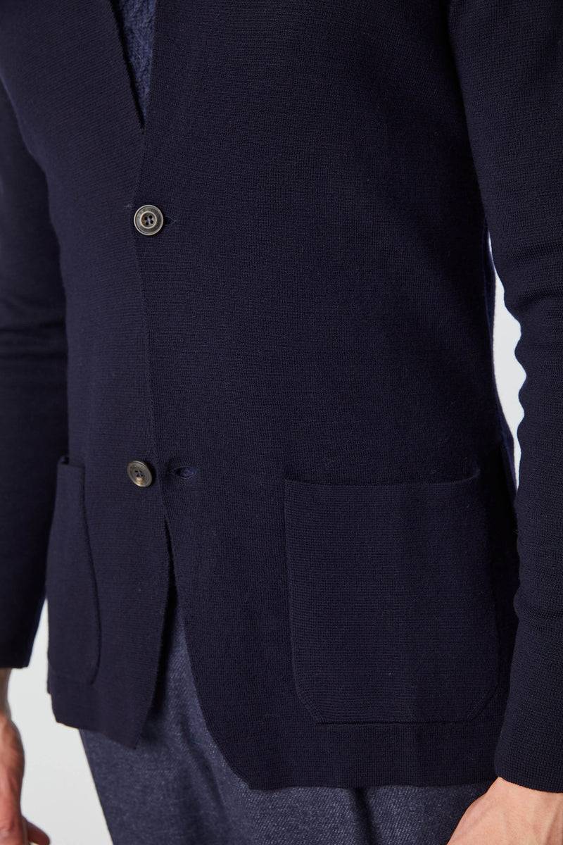 Lubiam Giacca JACK in maglia calata blu Giacca JACK in maglia calata blu Saldi