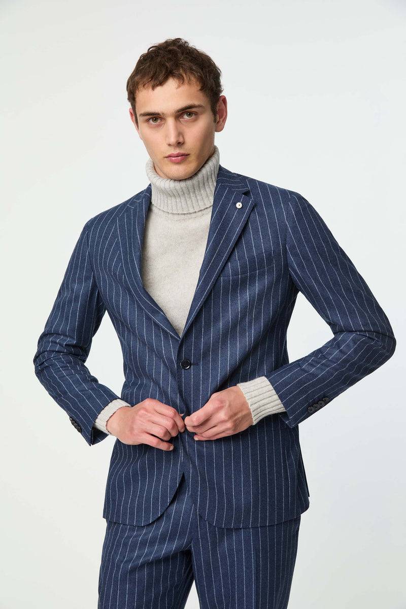 Lubiam Abito JAMES blu denim gessato Abito JAMES blu denim gessato In Linea