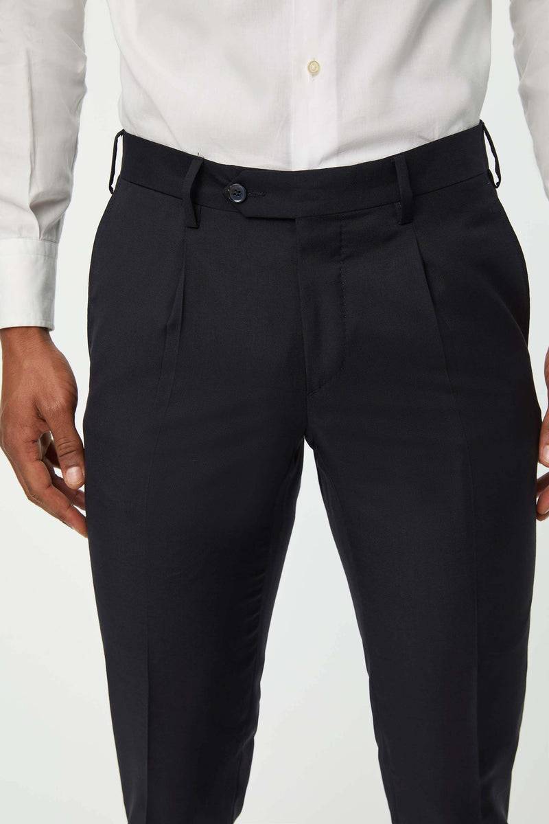Lubiam Pantalone Duetto MAI TAI in lana blu scuro Pantalone Duetto MAI TAI in lana blu scuro Affare Del Giorno