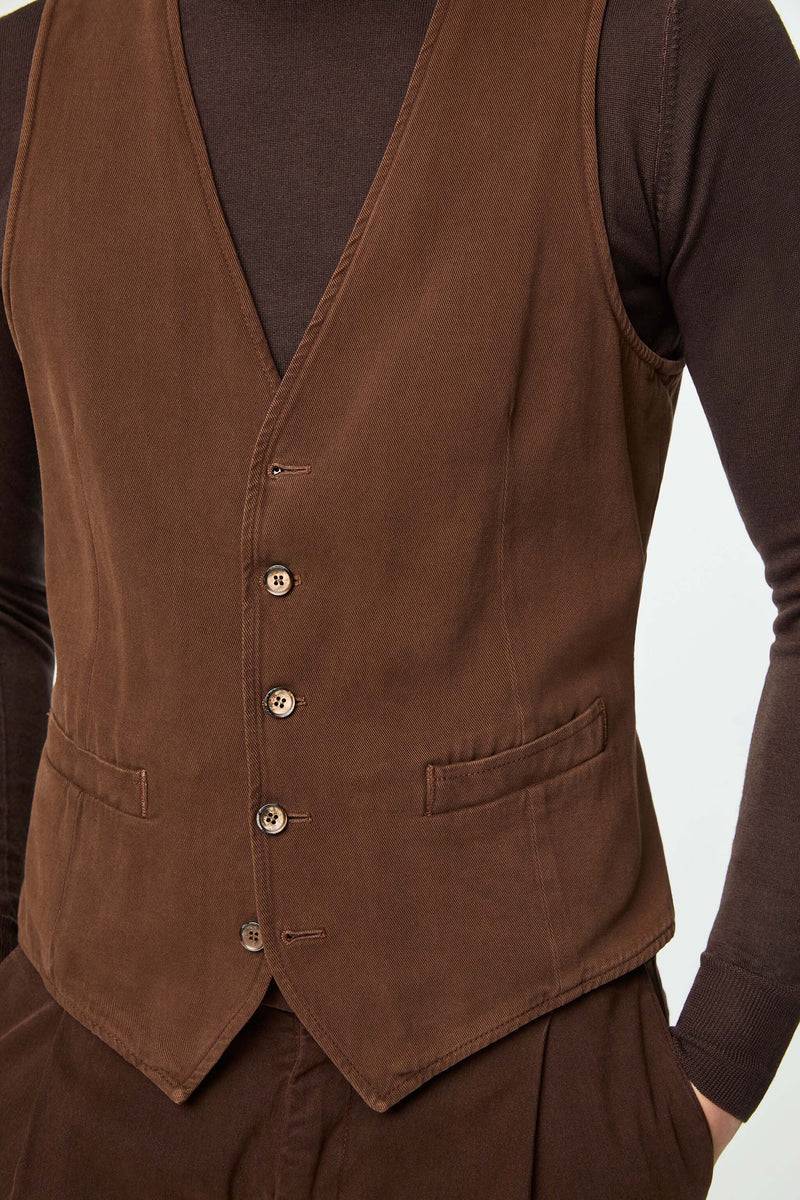 Lubiam Gilet MIKE tinto capo marrone Gilet MIKE tinto capo marrone Outlet