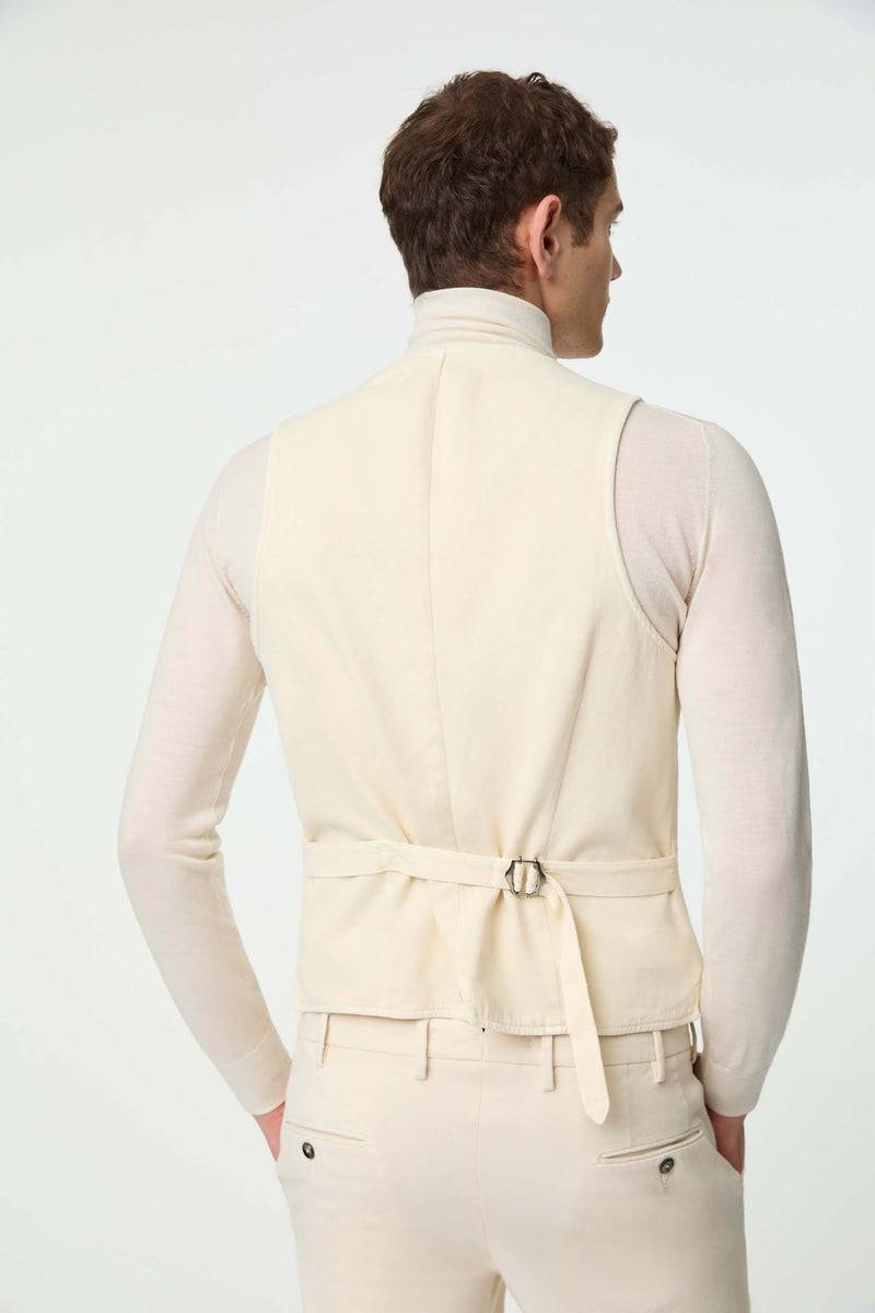 Lubiam Gilet OSCAR tinto capo bianco latte Gilet OSCAR tinto capo bianco latte In Vendita