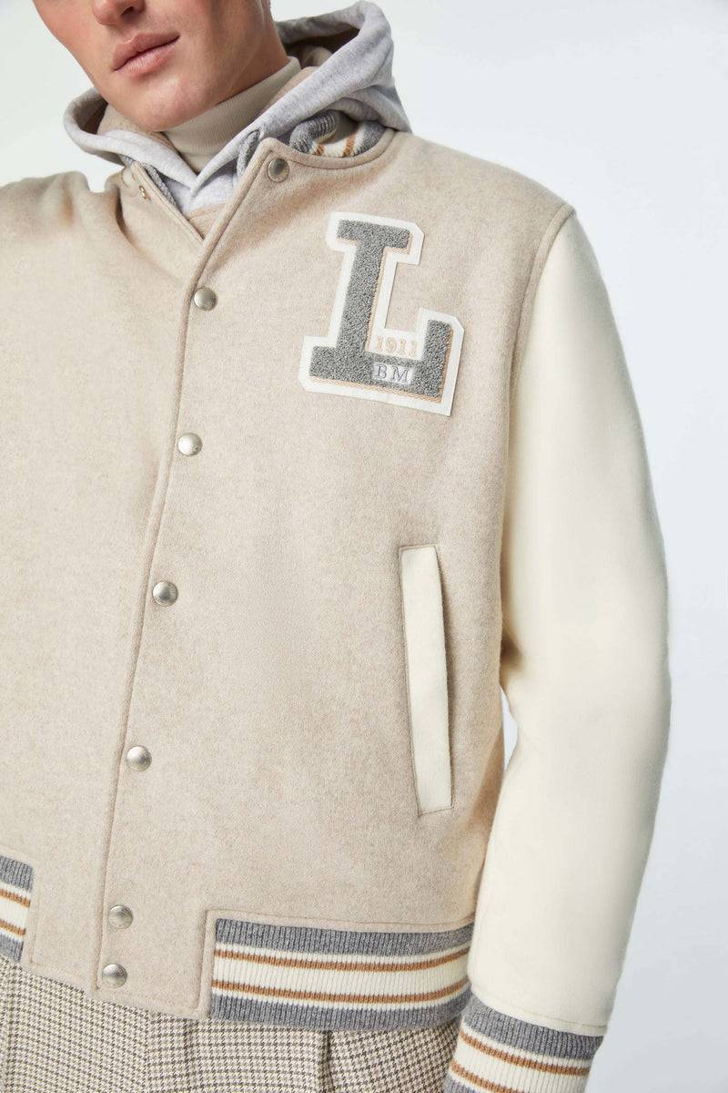 Lubiam Bomber stile college in jersey con patch Bomber stile college in jersey con patch Offerte