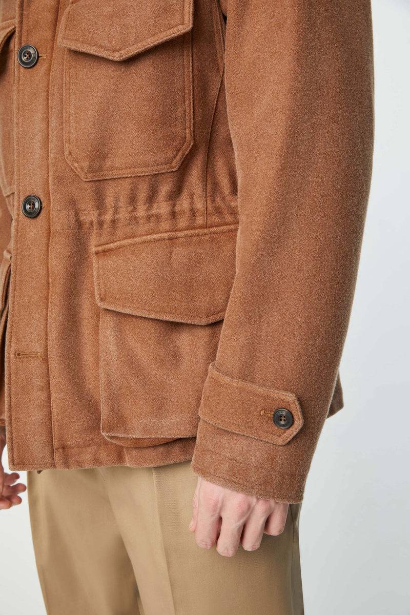 Lubiam Field jacket tinto capo marrone bruciato Field jacket tinto capo marrone bruciato Vendite Flash