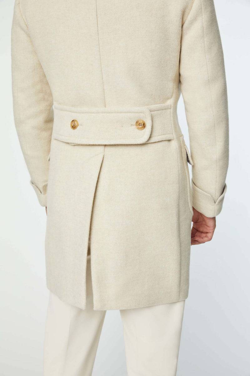 Lubiam Cappotto doppiopetto non trattato bianco Cappotto doppiopetto non trattato bianco Vendita calda
