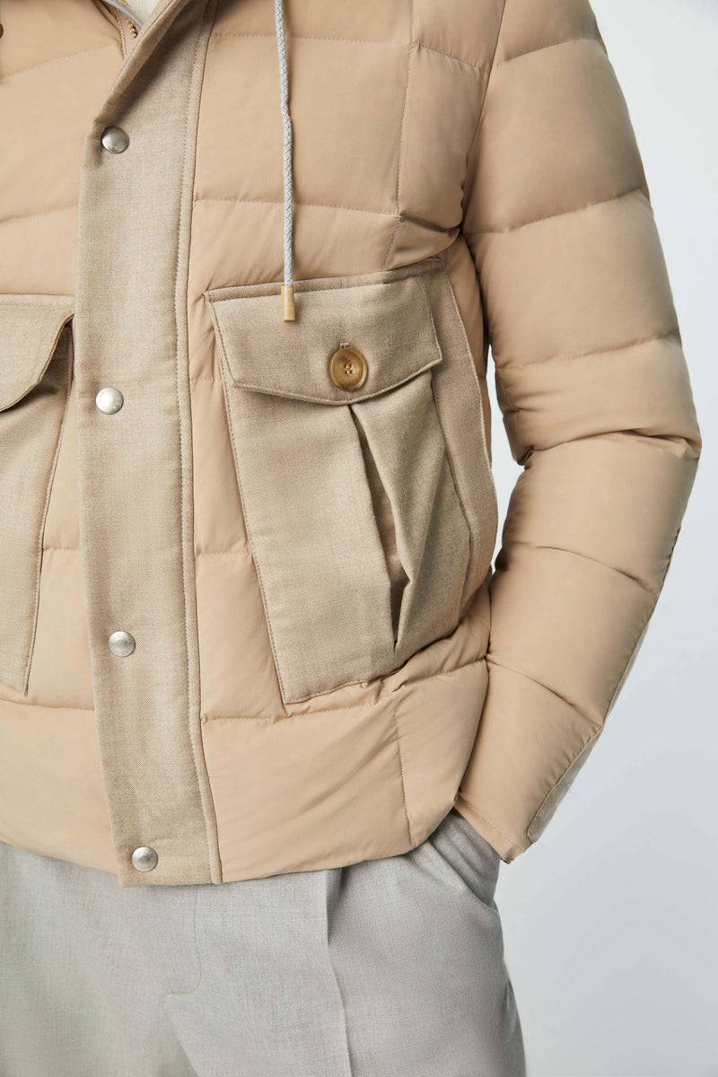 Lubiam Giubbino imbottito con cappuccio beige Giubbino imbottito con cappuccio beige In Linea