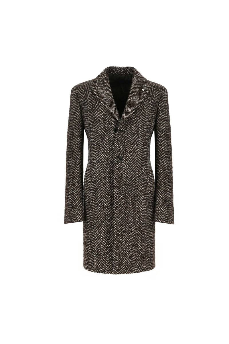 Lubiam Cappotto monopetto marrone Cappotto monopetto marrone Nuovo