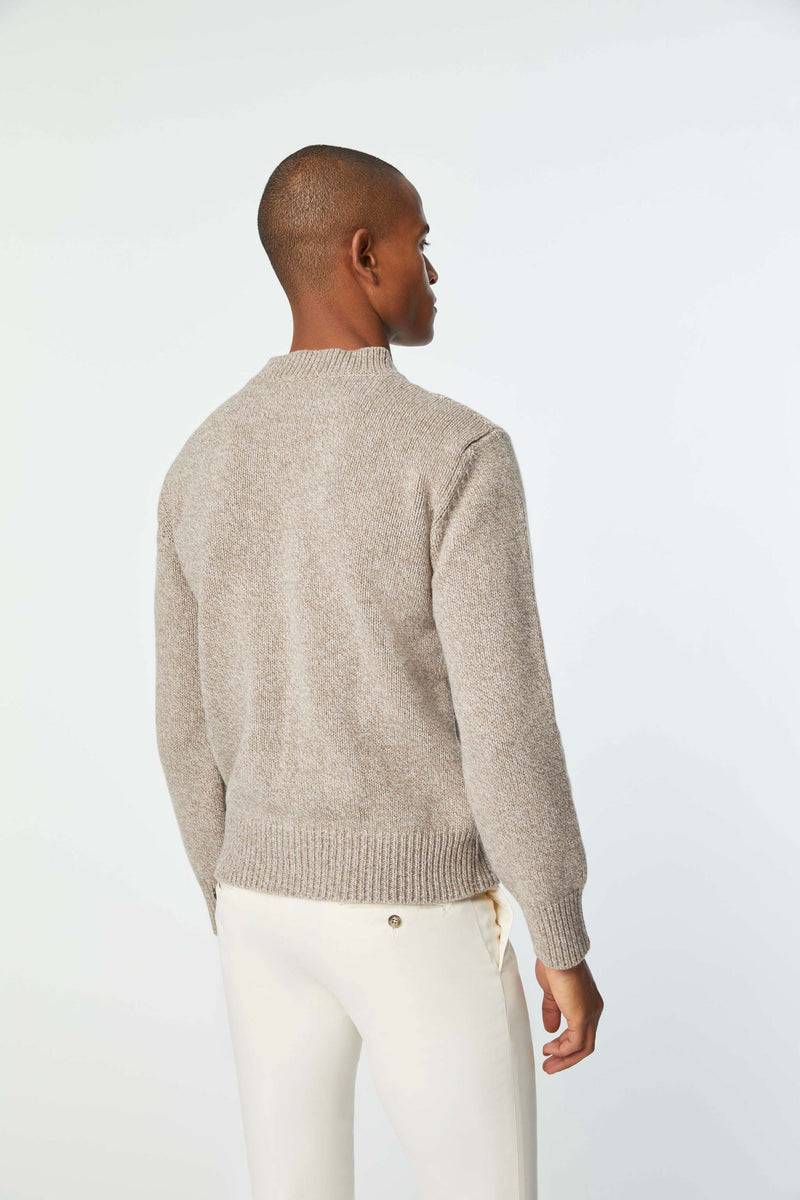 Lubiam Maglia dolcevita con treccia nocciola Maglia dolcevita con treccia nocciola Consegna Veloce