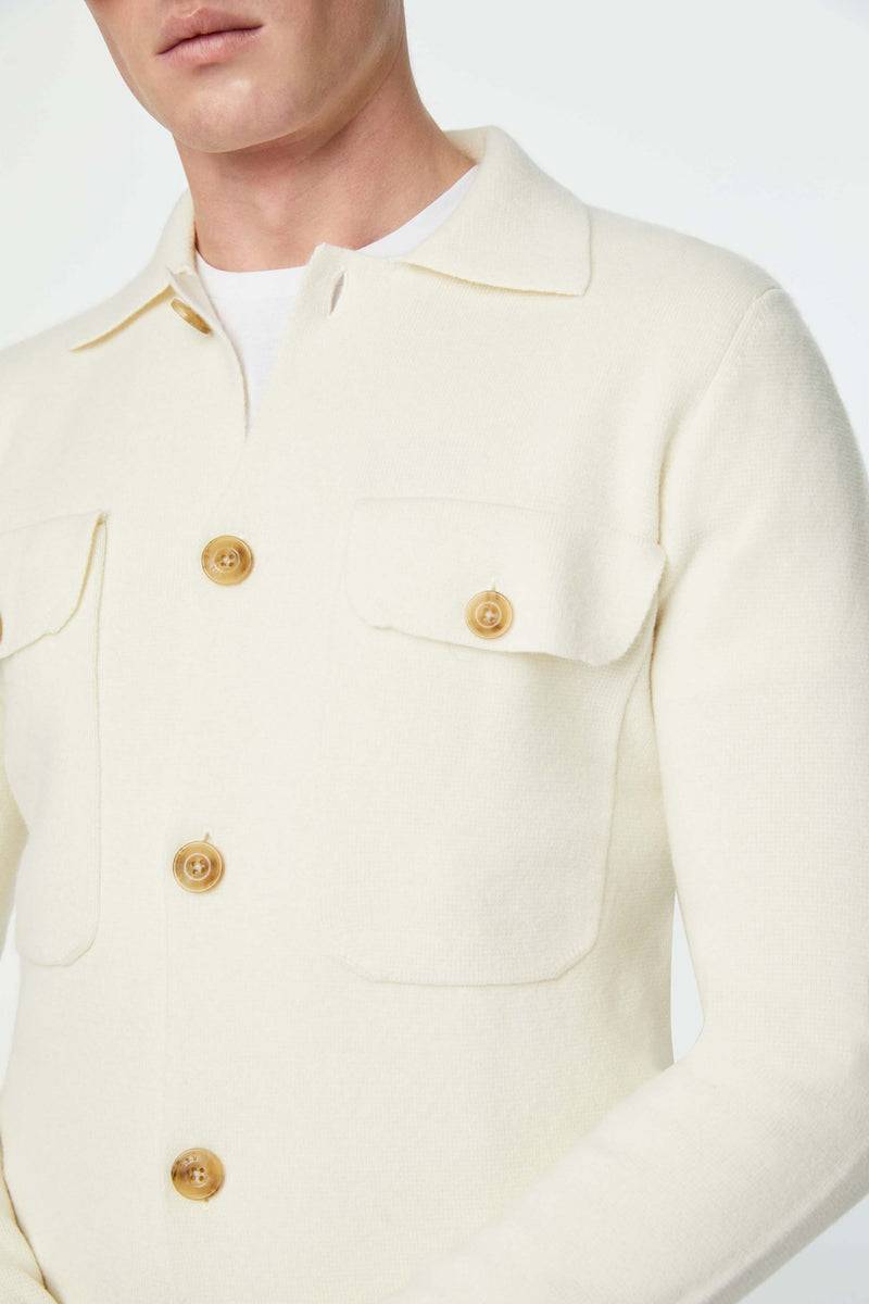 Lubiam Overshirt in maglia calata bianca Overshirt in maglia calata bianca Shopping Online