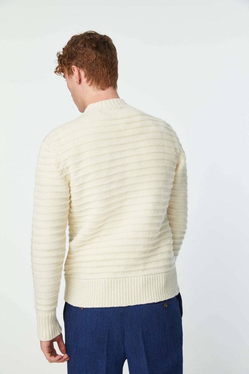 Lubiam Maglia dolcevita lavorata bianco latte Maglia dolcevita lavorata bianco latte Rilascio limitato