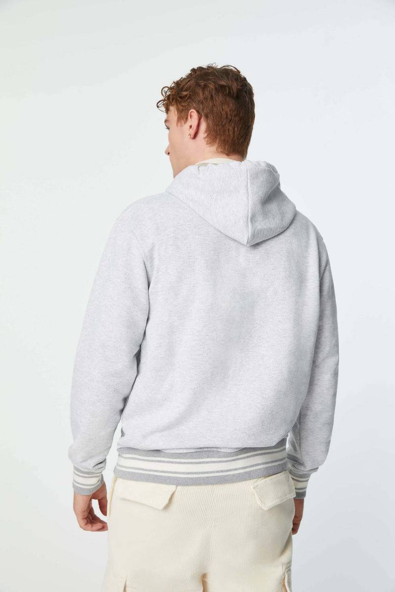 Lubiam Felpa con zip cappuccio grigio melange Felpa con zip cappuccio grigio melange ACQUISTA ORA