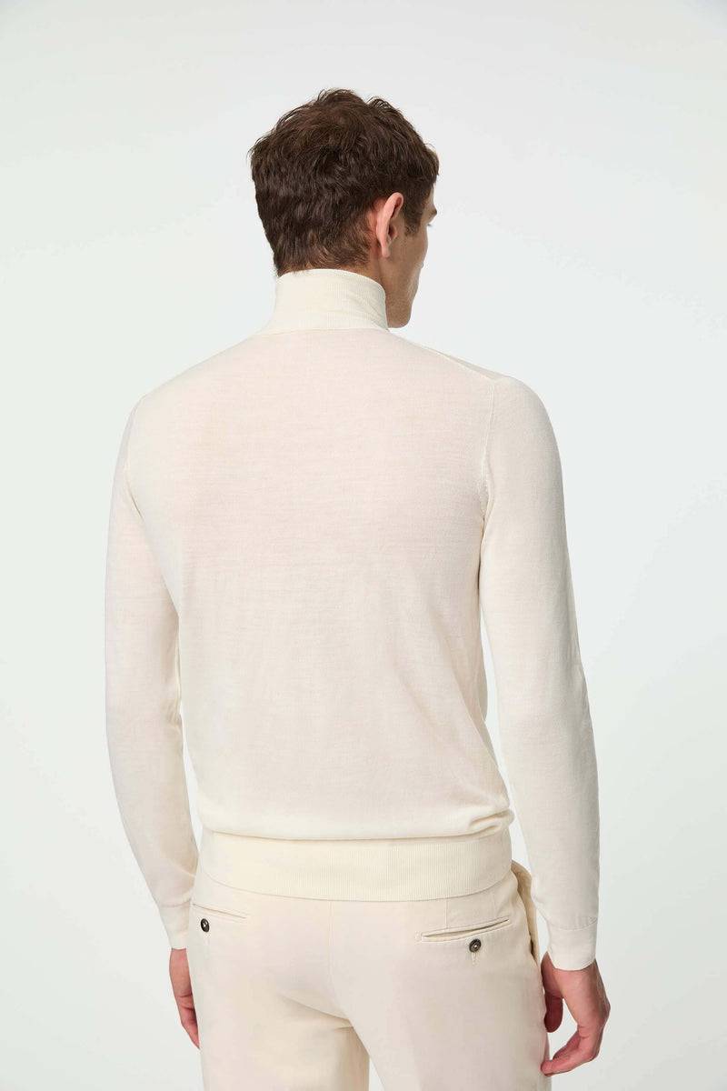 Lubiam Maglia dolcevita in lana ultralight bianco latte Maglia dolcevita in lana ultralight bianco latte Latest stili