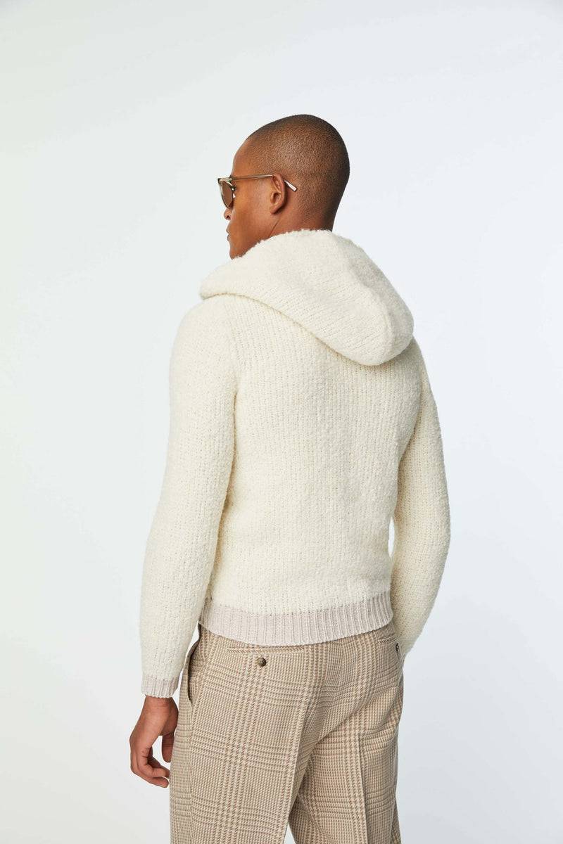 Lubiam Maglia con zip e con cappuccio avoiro Maglia con zip e con cappuccio avoiro Economico