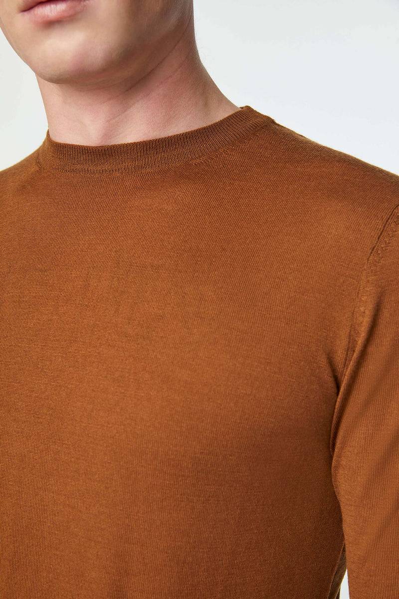 Lubiam Maglia girocollo leggera marrone bruciato Maglia girocollo leggera marrone bruciato Offerte