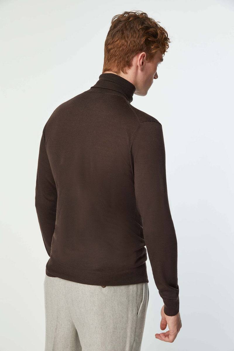 Lubiam Maglia dolcevita leggera marrone Maglia dolcevita leggera marrone Vendita Calda
