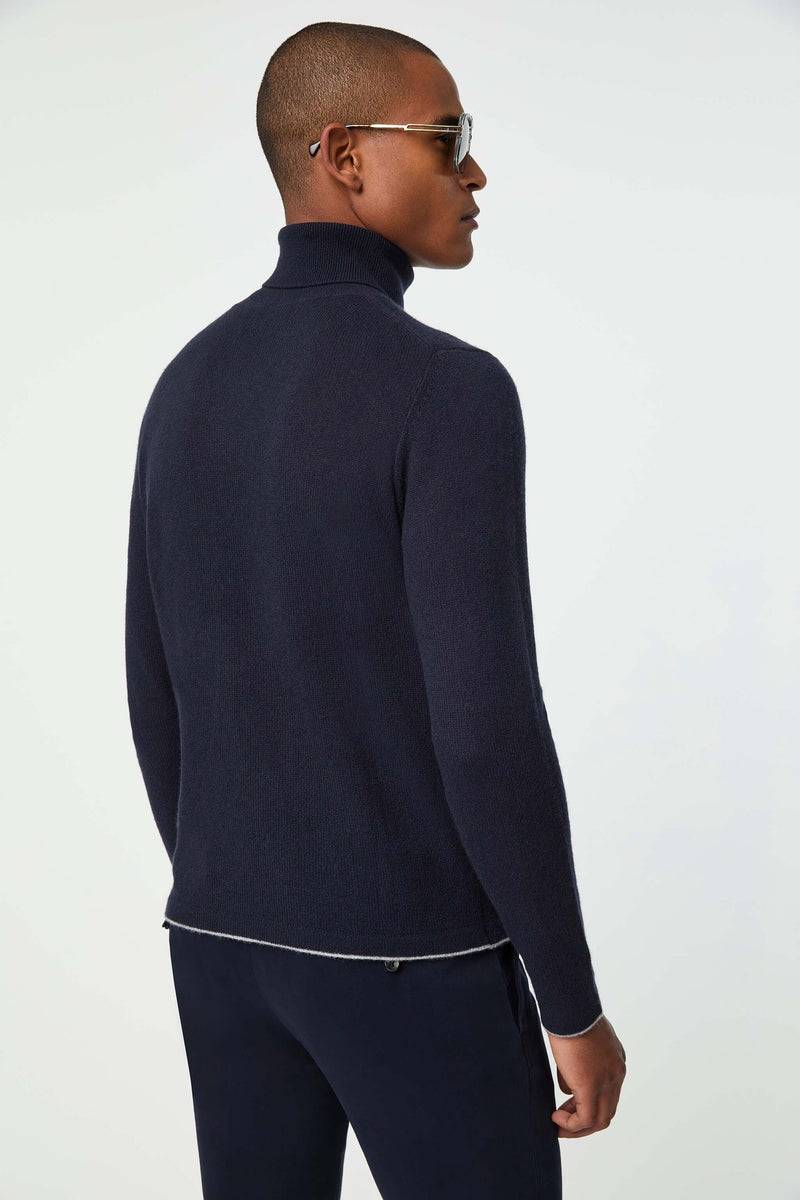 Lubiam Maglia dolcevita blu avio in cashmere Maglia dolcevita blu avio in cashmere Negozio