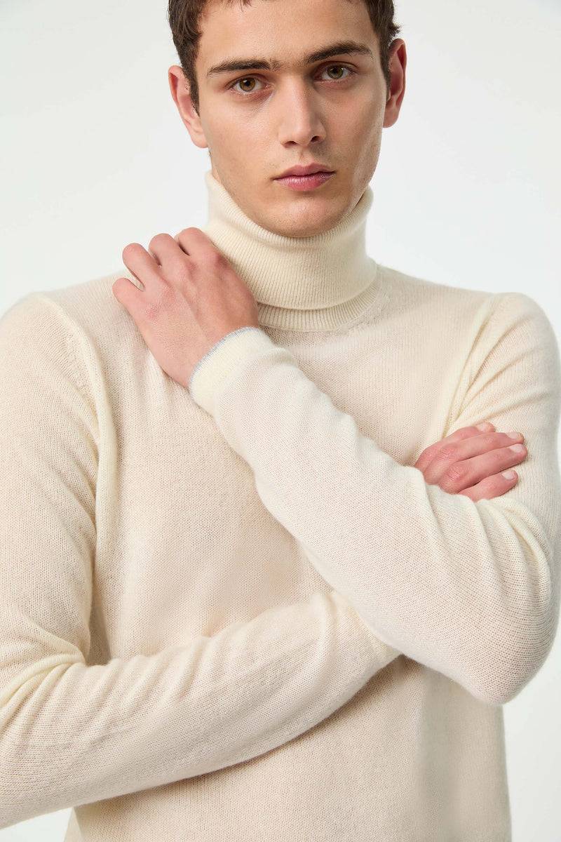 Lubiam Maglia dolcevita bianco latte in cashmere Maglia dolcevita bianco latte in cashmere Nuova