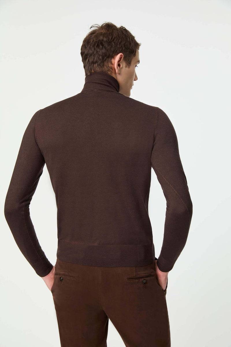 Lubiam Maglia dolcevita in lana leggera marrone Maglia dolcevita in lana leggera marrone 2025