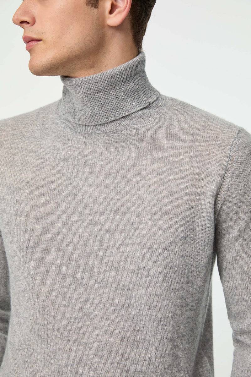 Lubiam Maglia dolcevita grigio melange in cashmere Maglia dolcevita grigio melange in cashmere Italy