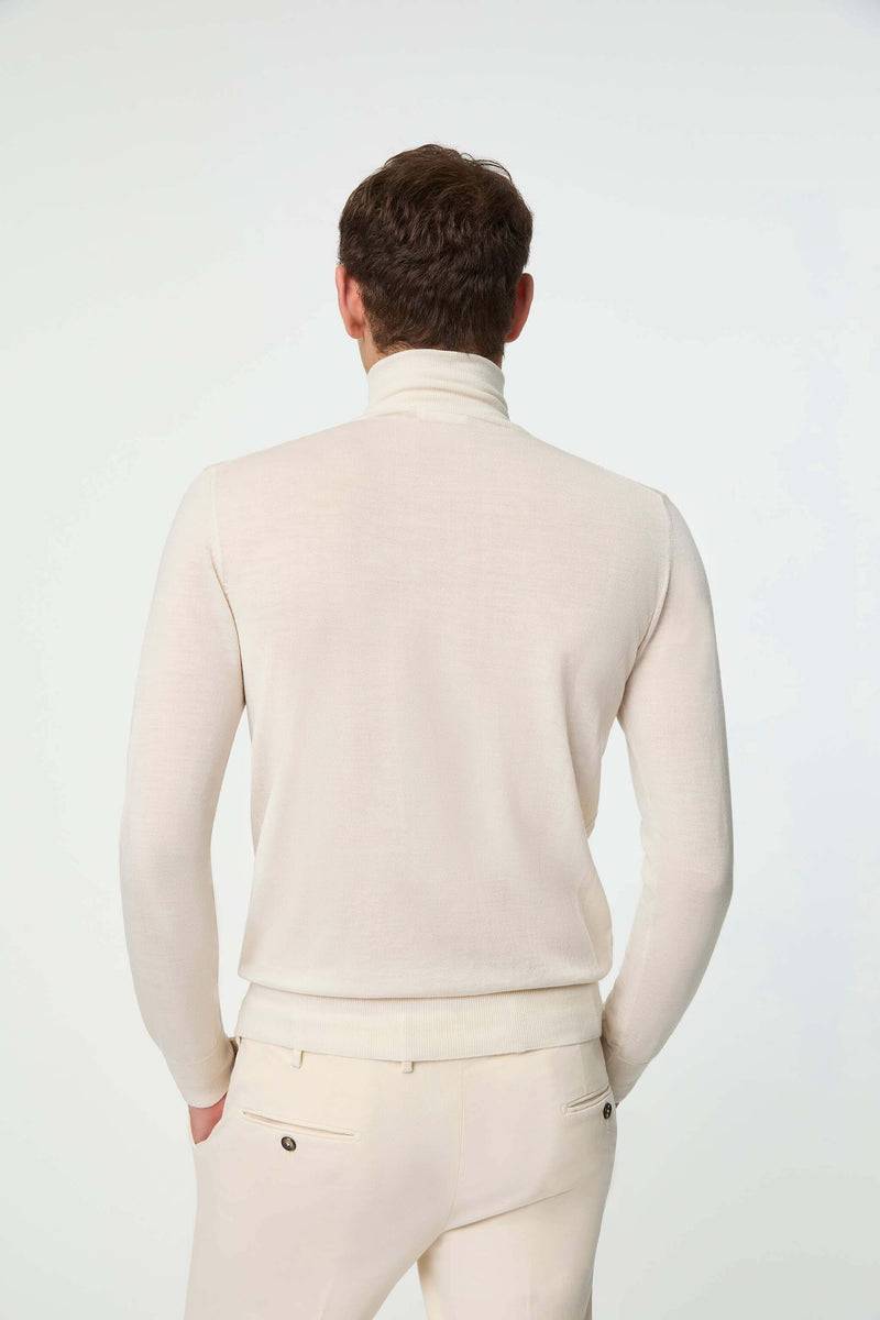 Lubiam Maglia girocollo ultralight bianco latte Maglia girocollo ultralight bianco latte Italia