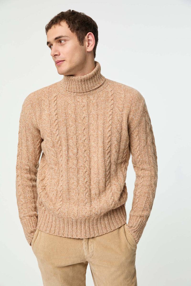 Lubiam Maglia dolcevita lavorata beige Maglia dolcevita lavorata beige