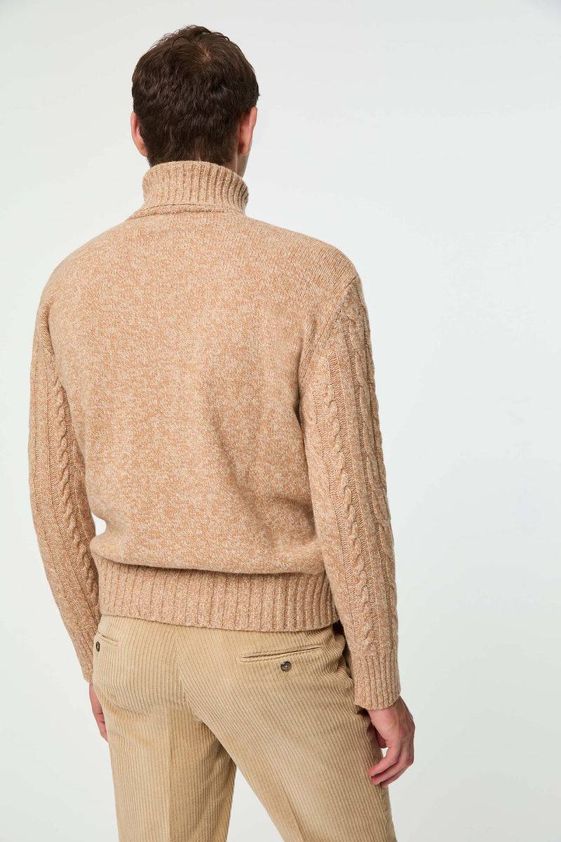 Lubiam Maglia dolcevita lavorata beige Maglia dolcevita lavorata beige Qualità