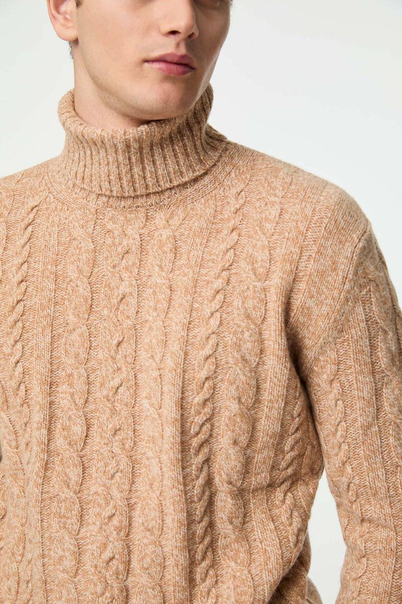 Lubiam Maglia dolcevita lavorata beige Maglia dolcevita lavorata beige Qualità