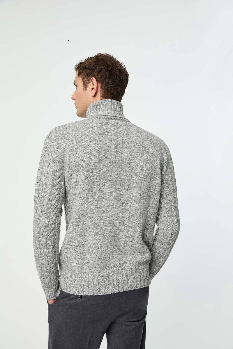 Lubiam Maglia dolcevita lavorata grigio melange Maglia dolcevita lavorata grigio melange Vendita