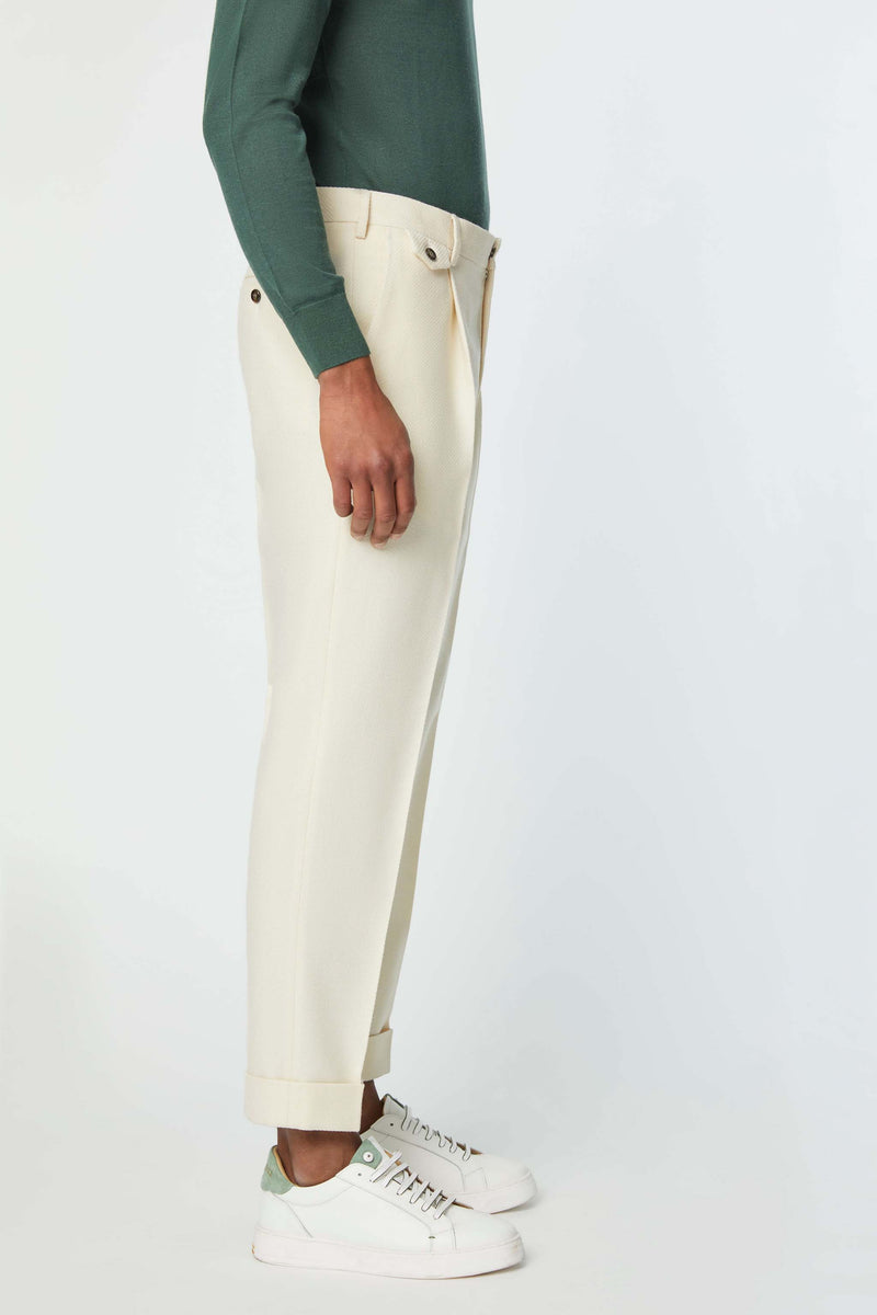 Lubiam Pantalone MILES bianco avorio Pantalone MILES bianco avorio Sconto