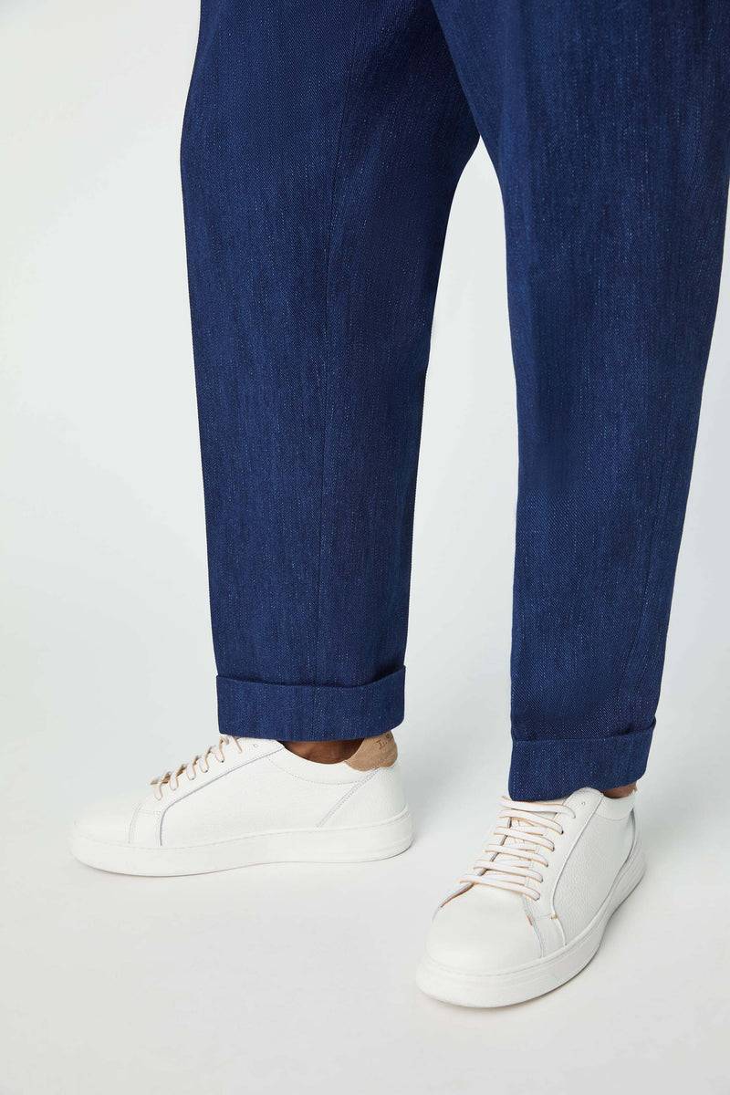 Lubiam Pantalone Jaco Sartorial Indigo blu denim Pantalone Jaco Sartorial Indigo blu denim Outlet