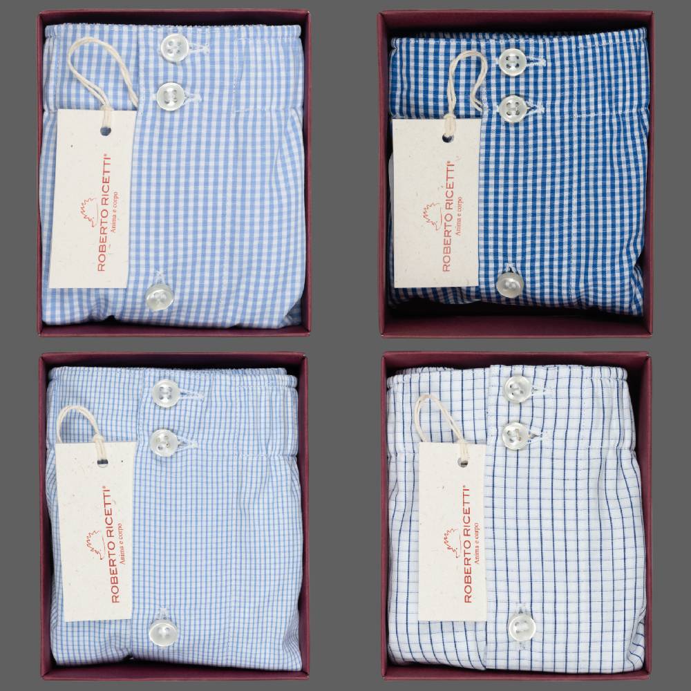 Roberto Ricetti SET "CHECK" - BOXER SUPPORT DB1 - SIZE 48 Outlet
