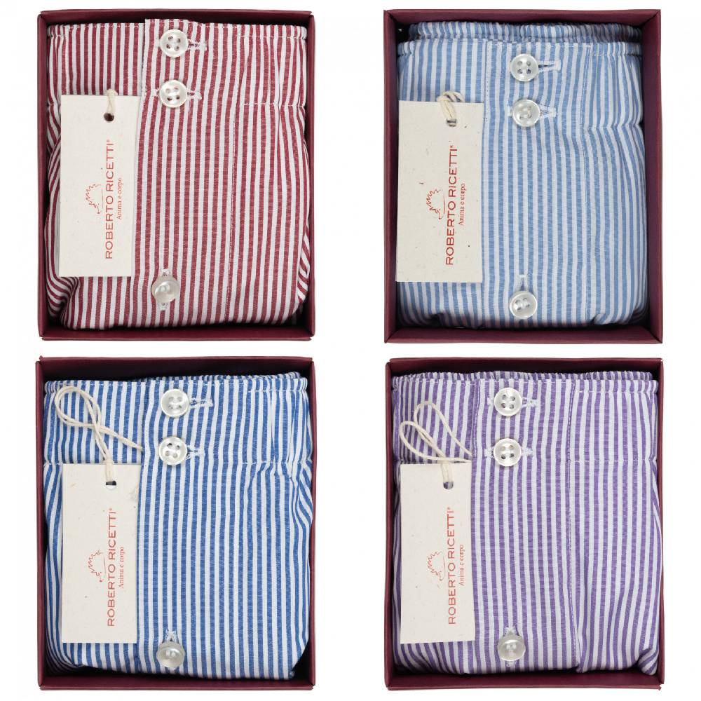 Roberto Ricetti SET "STRIPE" - BOXER SUPPORT DB1 - SIZE 56 Qualità