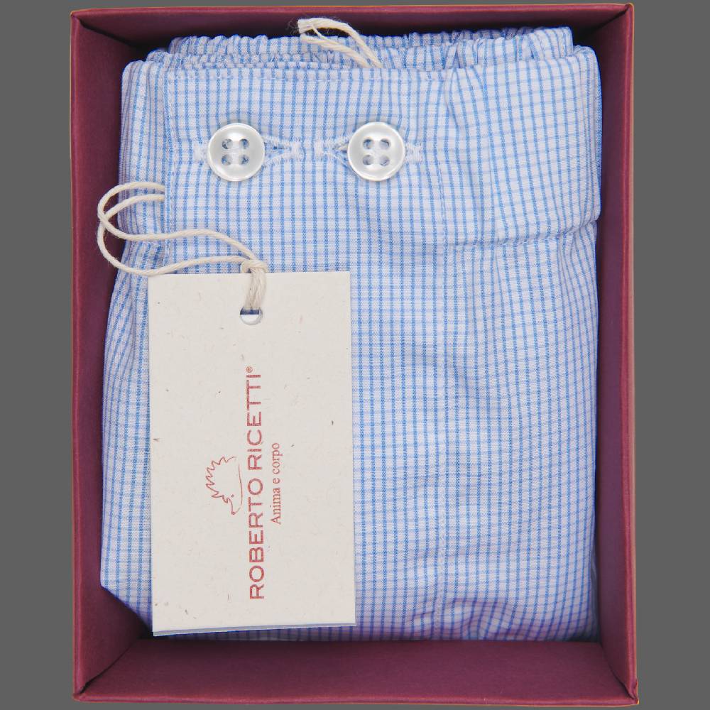 Roberto Ricetti BOXER UOMO CLASSIC - BASIC - CONTINUATIVO -MICROQUADRETTO 50% di sconto per tempo limitato
