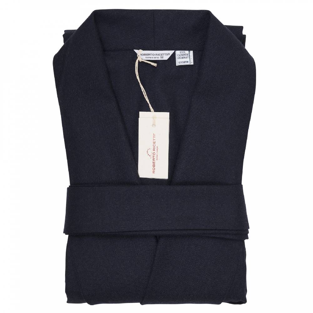 Roberto Ricetti VESTAGLIA UOMO LUNGA - CASHMERE BLU SCURO Moda