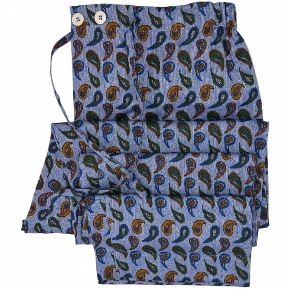 Roberto Ricetti PIGIAMA VENEZIA LUNGO - CALDO COTONE STAMPA PAISLEY 50% di sconto con spedizione gratuita