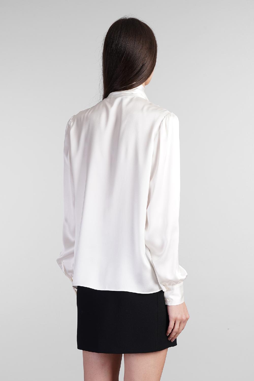 Deliberti Alessandra Rich Blusa in seta bianca cod. 403756 - Deliberti The Luxury Shopping Consegna Veloce