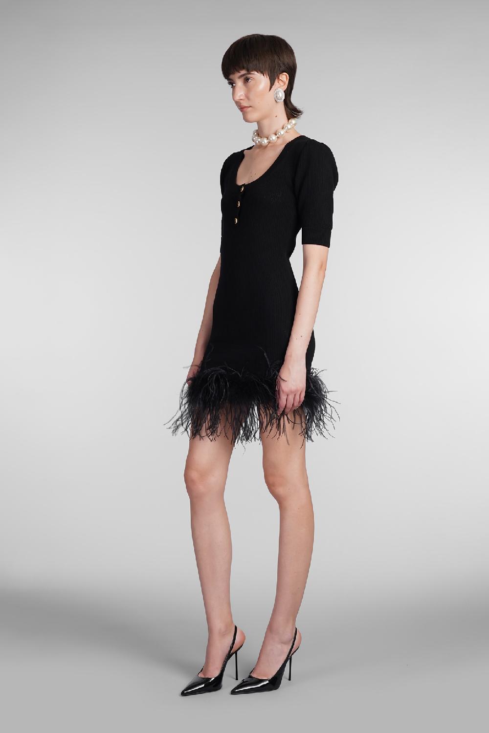 Deliberti Alessandra Rich Abito in lana nera cod. 403764 - Deliberti The Luxury Shopping Shopping Online