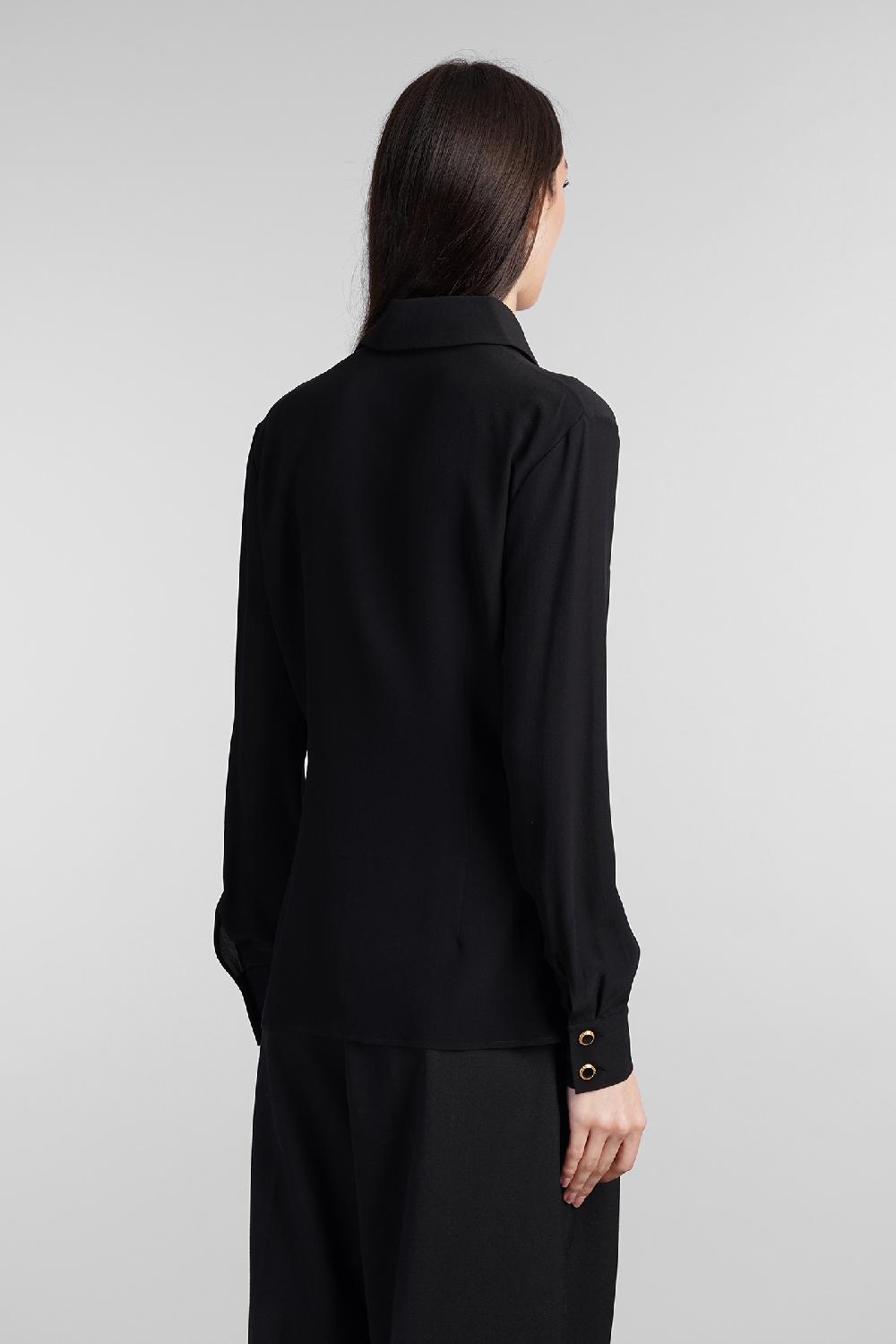 Deliberti Alessandra Rich Camicia in seta nera cod. 403767 - Deliberti The Luxury Shopping Offerta