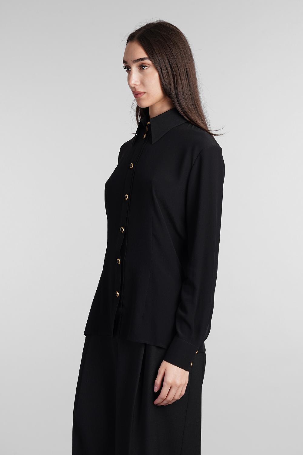 Deliberti Alessandra Rich Camicia in seta nera cod. 403767 - Deliberti The Luxury Shopping Offerta