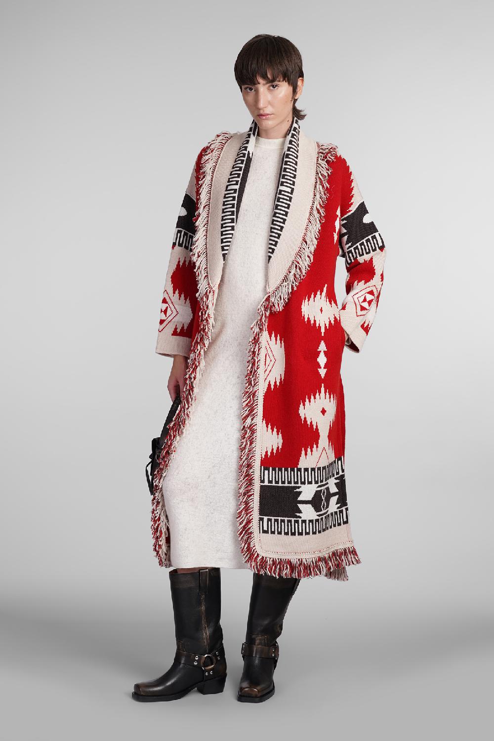 Deliberti Alanui Cappotto in lana rossa cod. 408024 - Deliberti The Luxury Shopping Vendita Economica