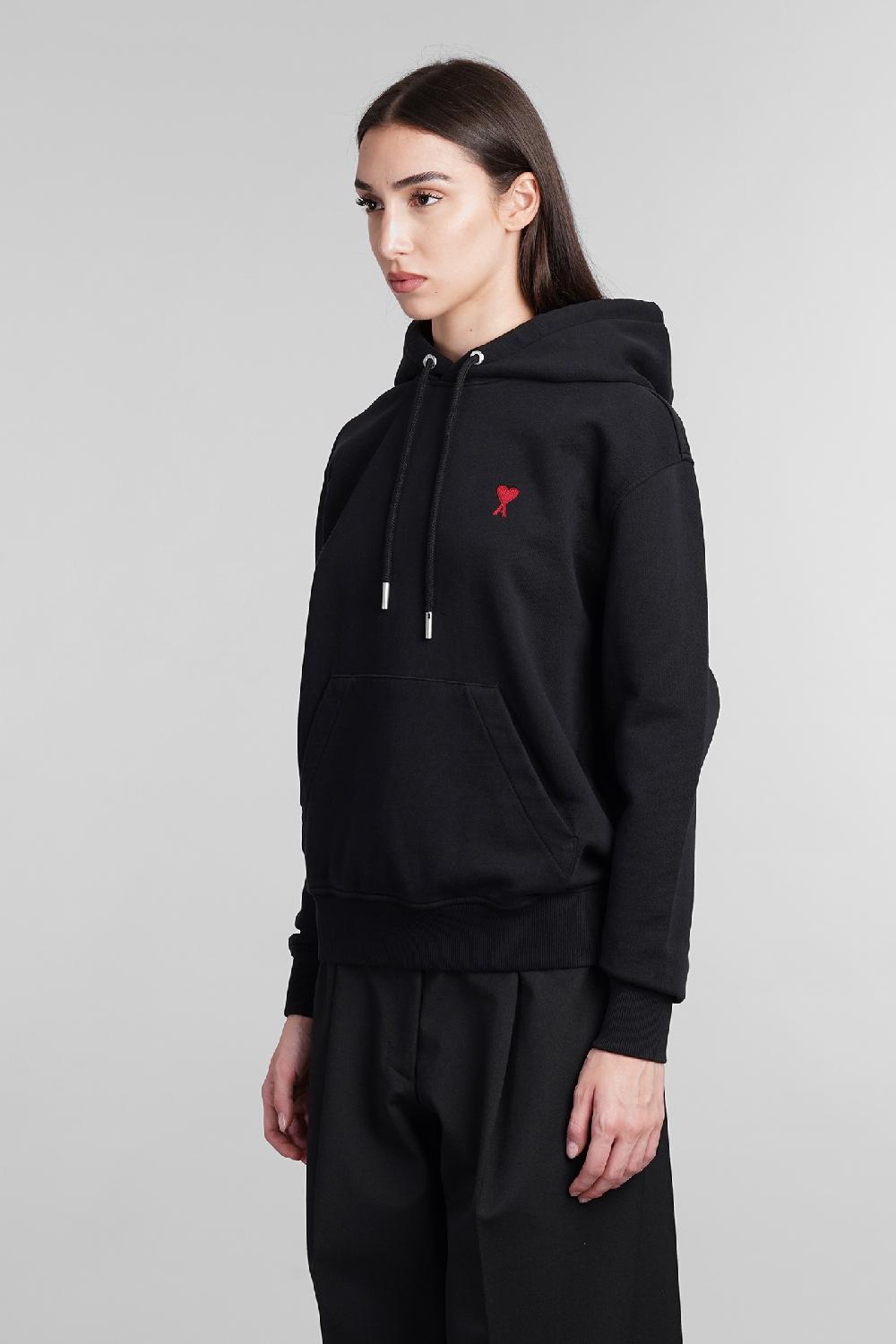 Deliberti Ami Paris Felpa in cotone nero cod. 406118 - Deliberti The Luxury Shopping Convenienza