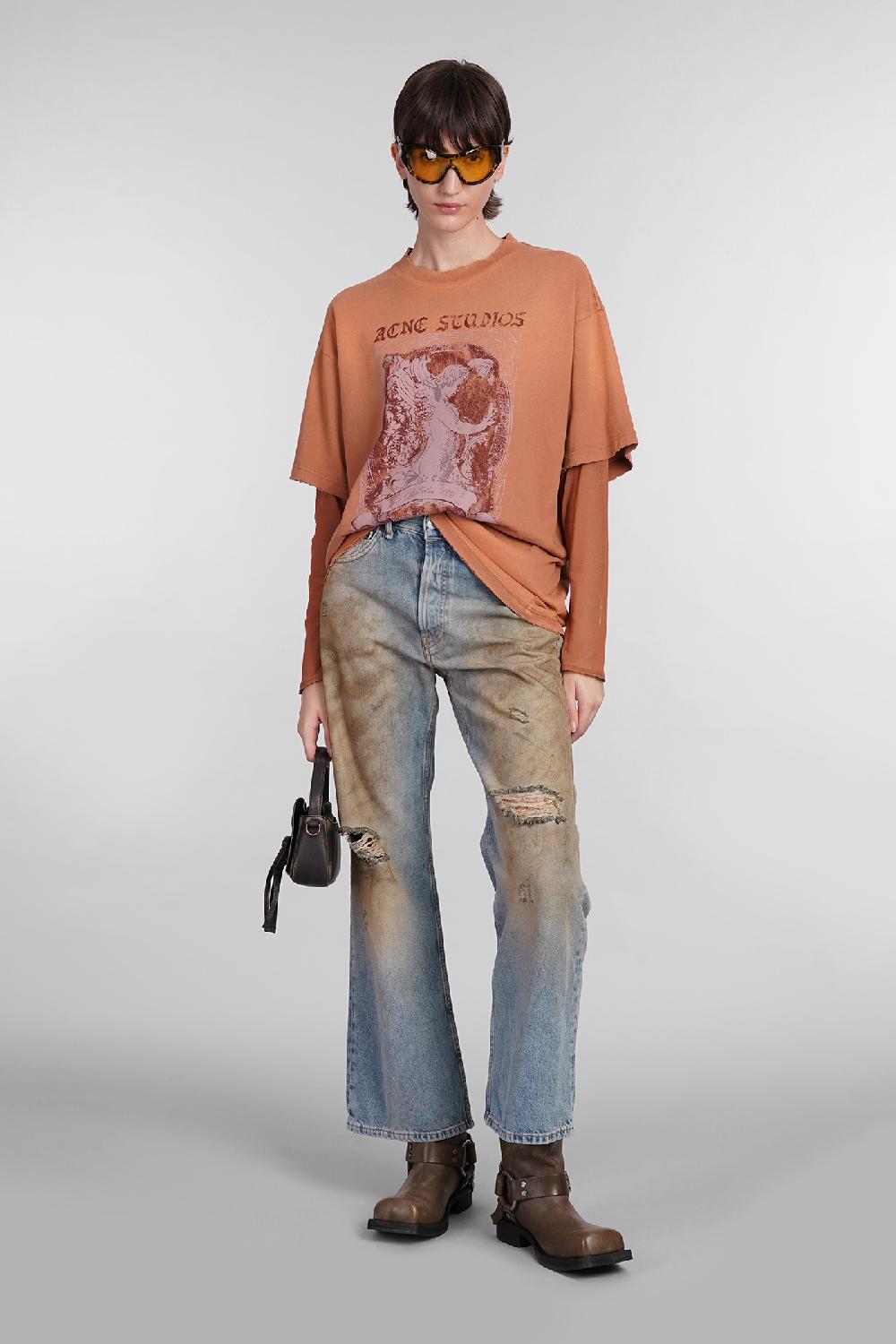 Deliberti Acne Studios T-shirt in cotone arancione cod. 402966 - Deliberti The Luxury Shopping Smaltimento dello stoccaggio