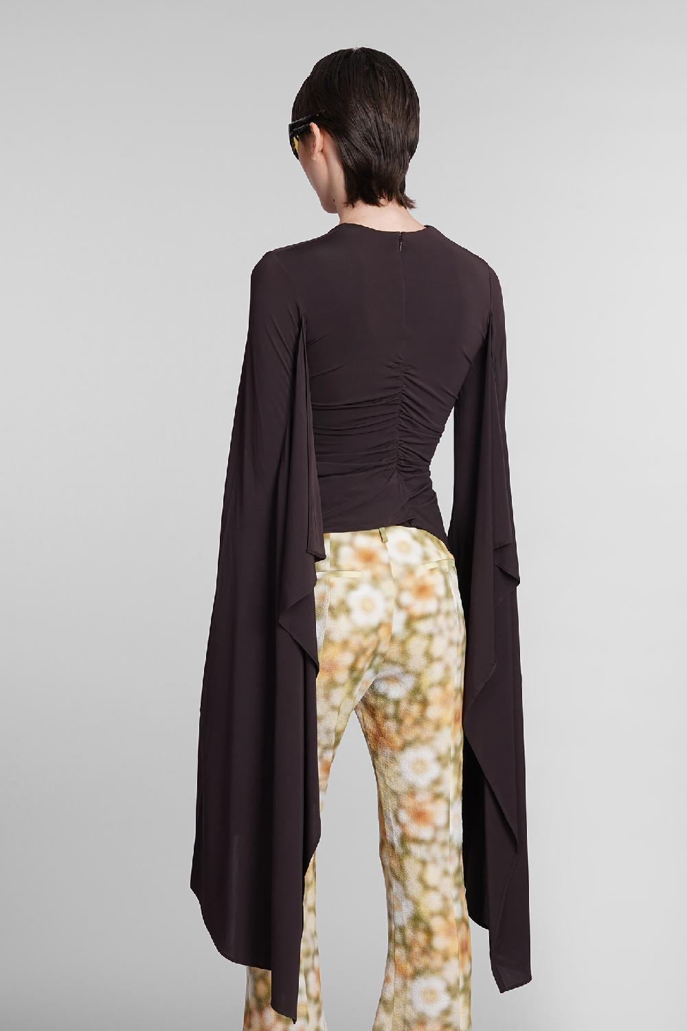 Deliberti Acne Studios Maglia in viscosa marrone cod. 395337 - Deliberti The Luxury Shopping Rilascio limitato
