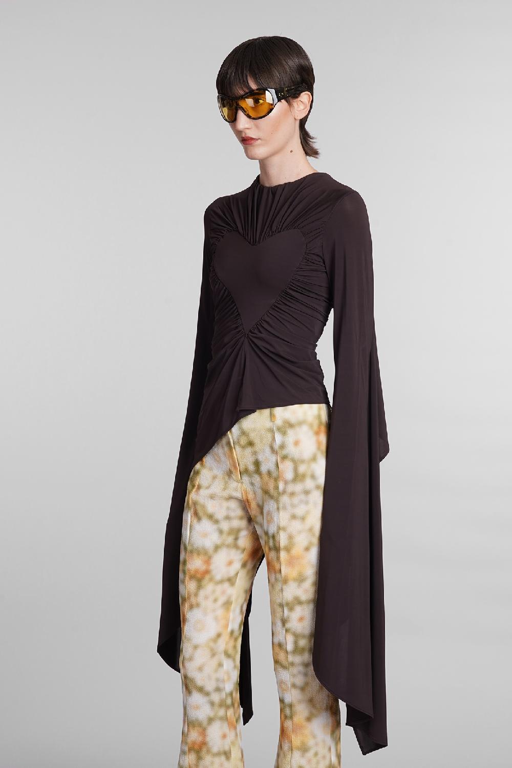 Deliberti Acne Studios Maglia in viscosa marrone cod. 395337 - Deliberti The Luxury Shopping Rilascio limitato