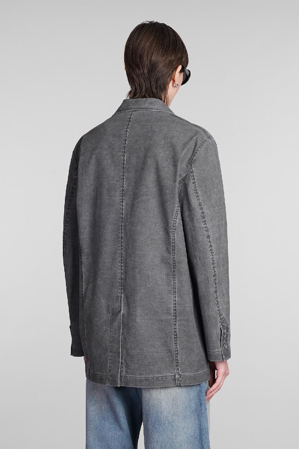 Deliberti Acne Studios Blazer in cotone grigio cod. 393872 - Deliberti The Luxury Shopping Promozione Limitata