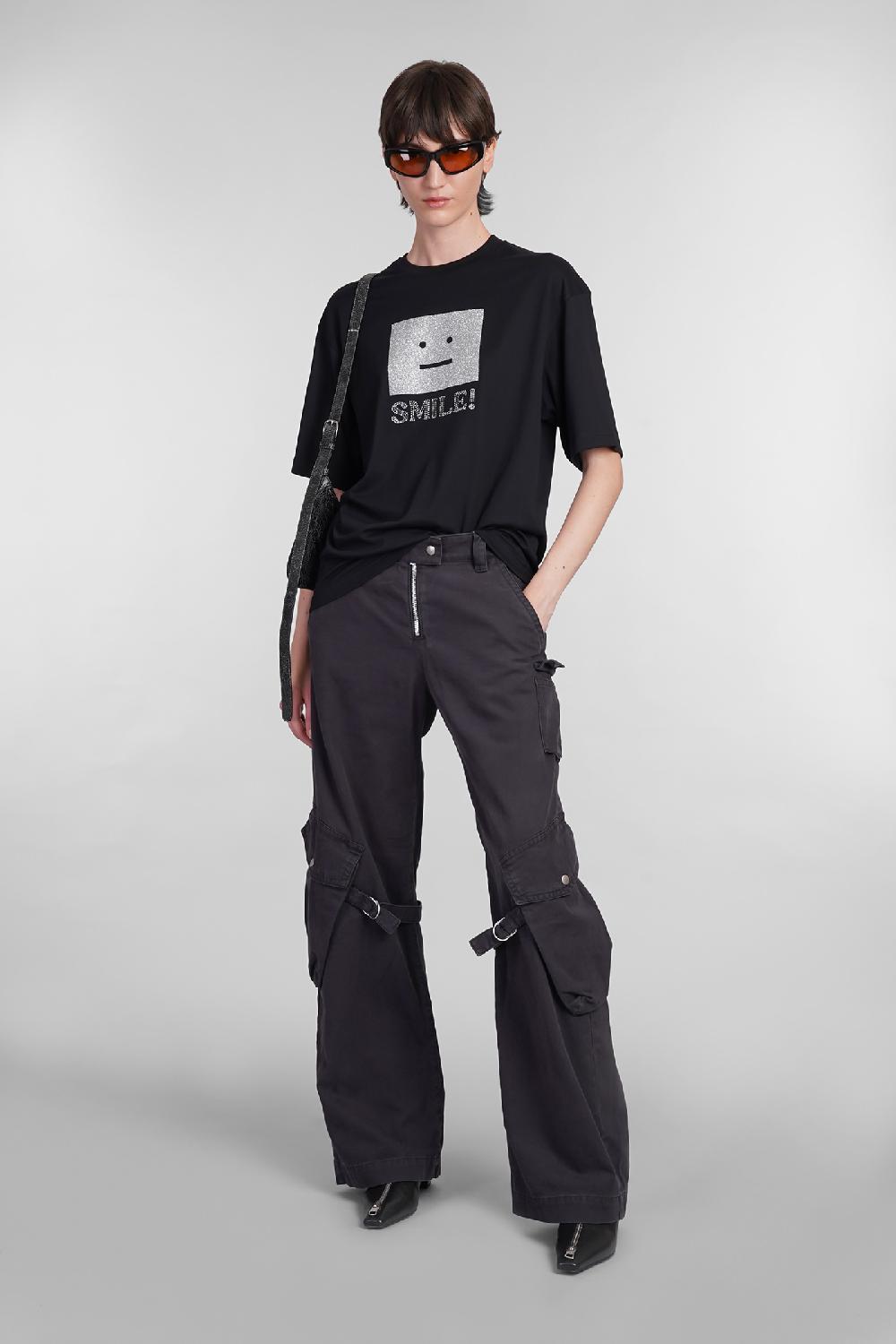 Deliberti Acne Studios T-shirt in cotone nero cod. 402431 - Deliberti The Luxury Shopping Sostegno trimestrale
