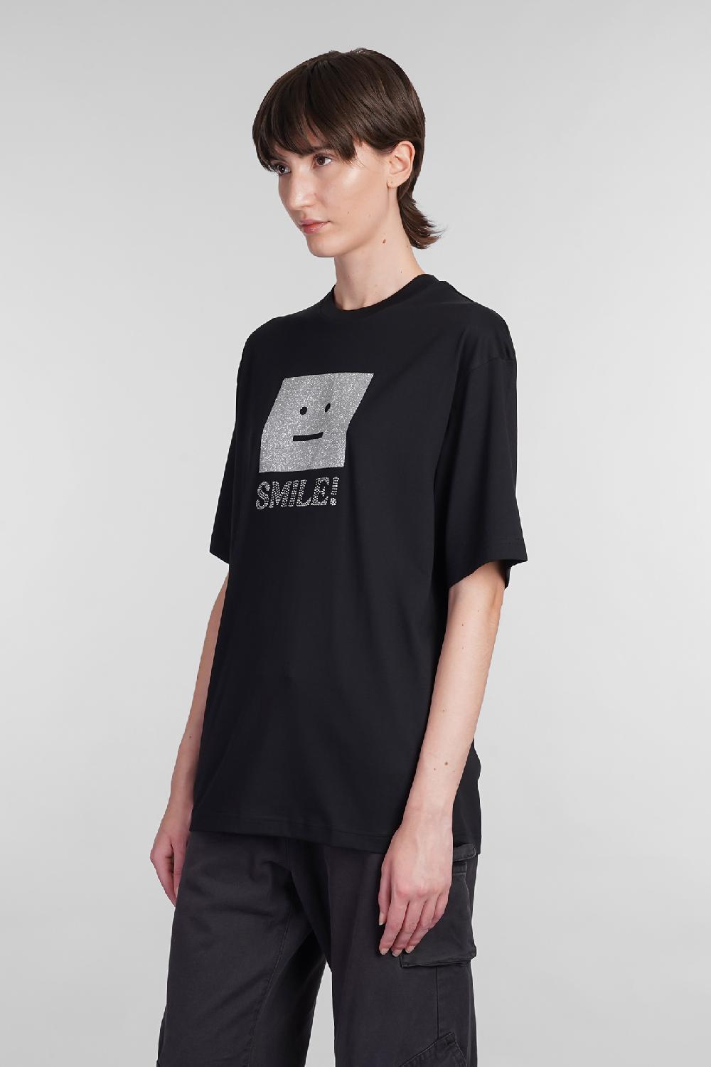 Deliberti Acne Studios T-shirt in cotone nero cod. 402431 - Deliberti The Luxury Shopping Sostegno trimestrale