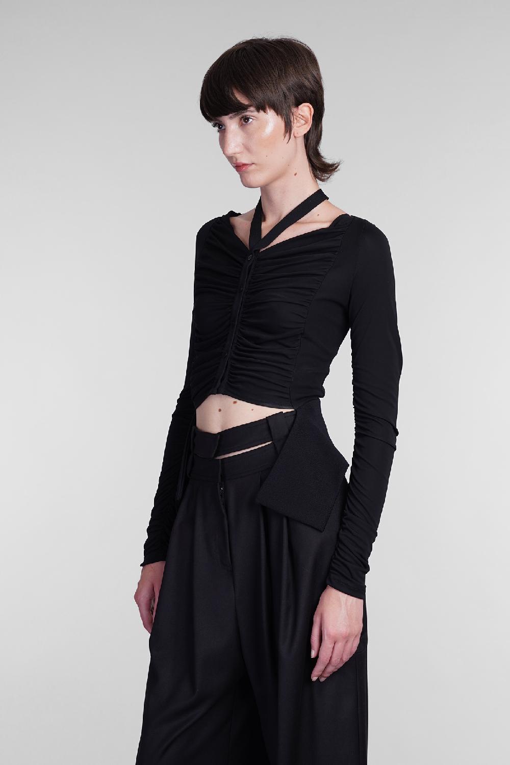 Deliberti Andreadamo Topwear in viscosa nera cod. 405557 - Deliberti The Luxury Shopping Vendita